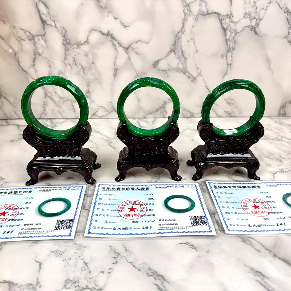 Certified Myanmar Jade Bangle